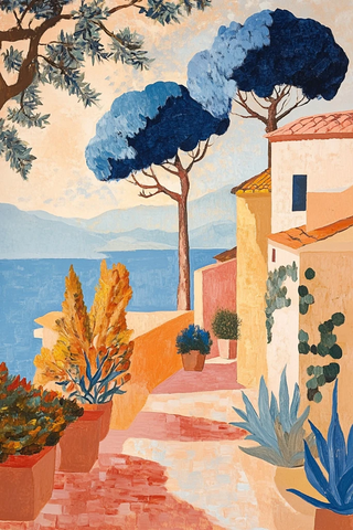 地中海景观马蒂斯风格