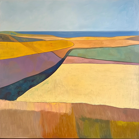 干燥草地清晨风景