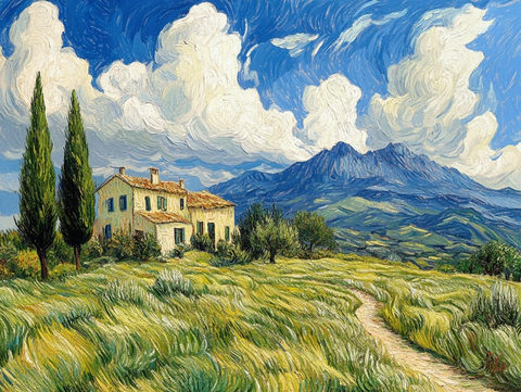 无尽麦田与柏树