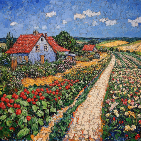 草莓农场横幅画