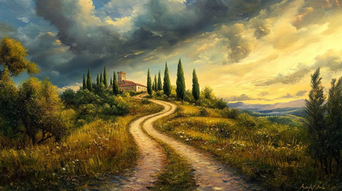 乡村道路与艺术风格