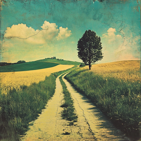 田野之路黑胶唱片封面设计