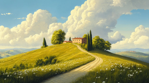 午后山坡上的宁静时光