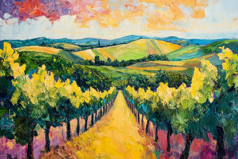 葡萄园与连绵山丘