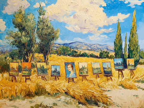 麦田中的学生画展