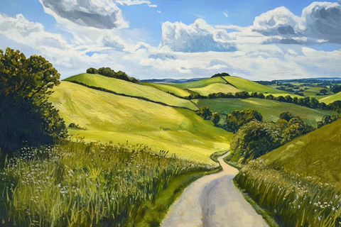 丘陵与白垩山坡景象