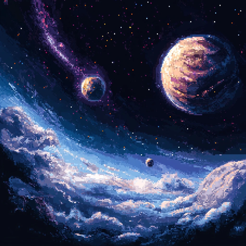 星云星球像素艺术宇宙