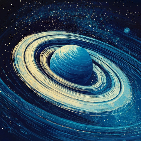 木星环蓝色星空图像