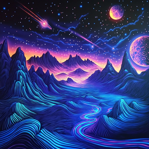 激光星空波浪视觉秀