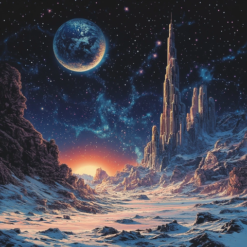 地球景观太空行星巨石