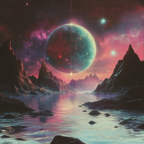 星际空间站幻想画面