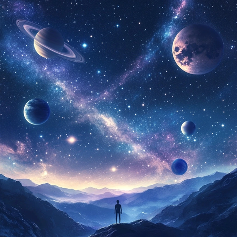 星空七行星连珠奇观