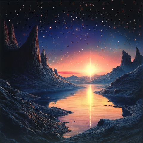 星辰日出异星景象