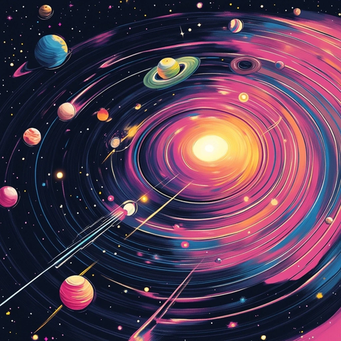 旋转唱片星系宇宙