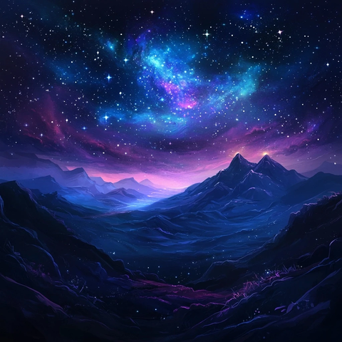 星空草地与宇宙奇观