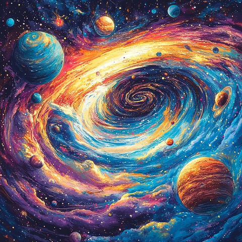 行星星系数字艺术