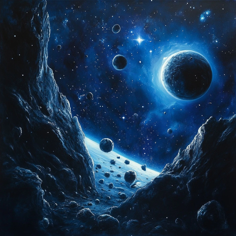 星际行星陨石群图像