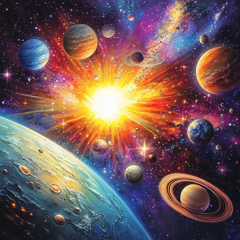 太阳系行星运动轨迹展示