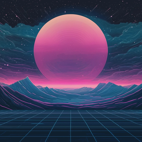 霓虹像素电玩背景