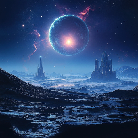 蓝色矮星照耀双星系统