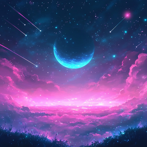 星尘雾霭中的半轮行星