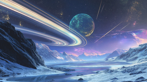 环状冰带映照宁静大地