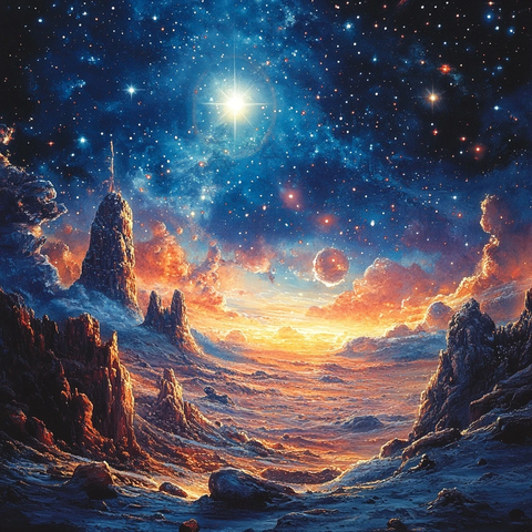 外星飞船穿越小行星带