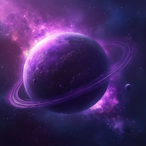 紫色行星环形结构
