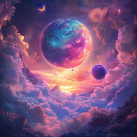 星云光辉与电子乐交响