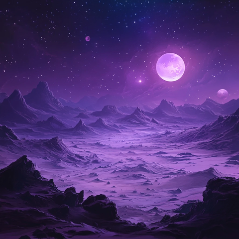 岩石地形神秘星夜