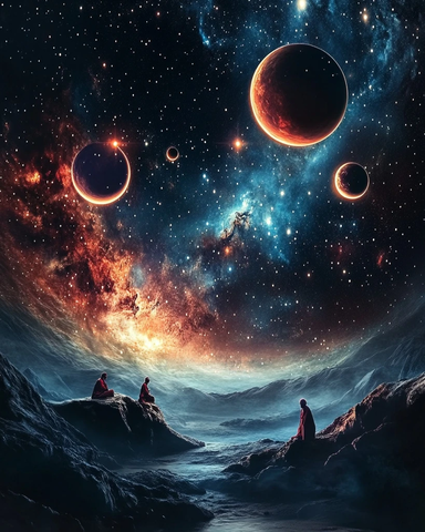 星夜行星对齐天文观测