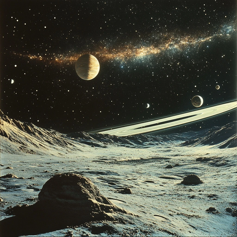 银河星环映照异星月表