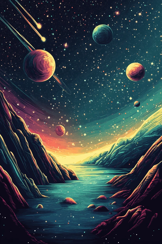 星空星星彗星矢量艺术