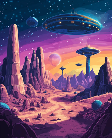 外星飞碟漫游奇幻星球