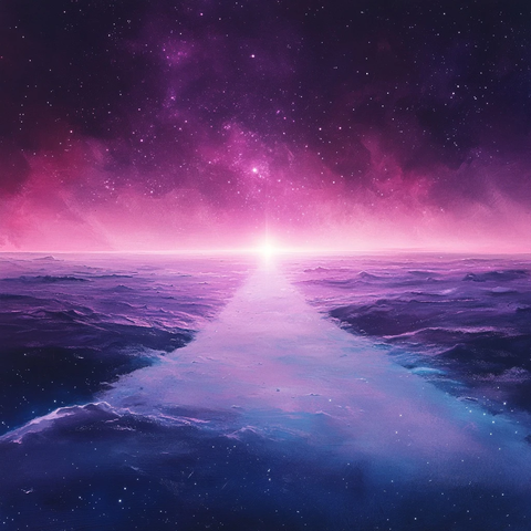 太空背景与水平光束