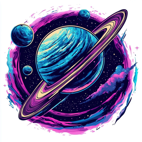 太空站环绕气体巨行星