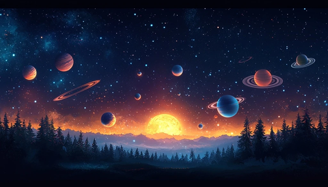 七星连珠行星排列奇观