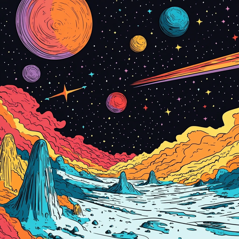 星空行星图形设计