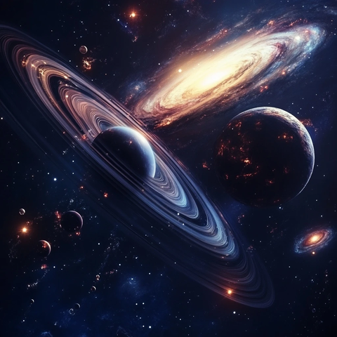 银河星系行星环状星球