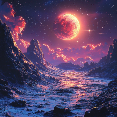 岩石行星眺望星空