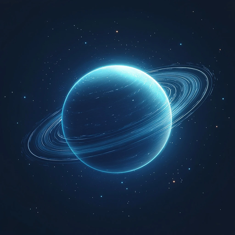 发光星球与环形宇宙空间