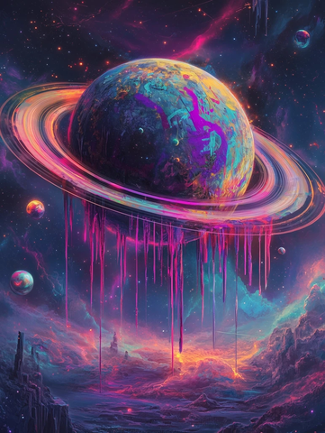 喷漆星球与霓虹光环