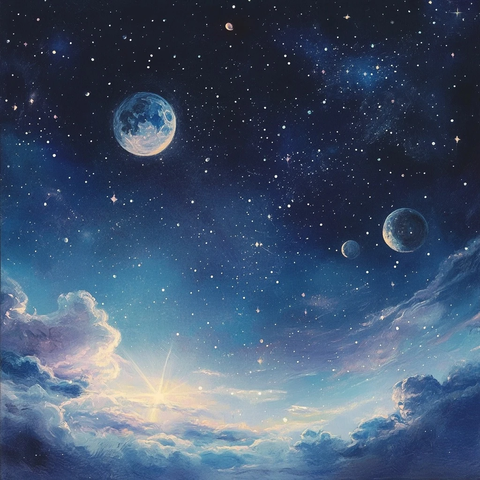 星空月亮小行星