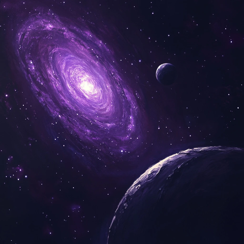 紫色星系与恒星行星