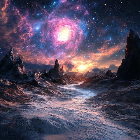 异星银河天空景观