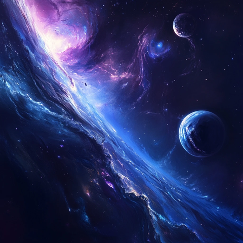 深黑银河碰撞星辰