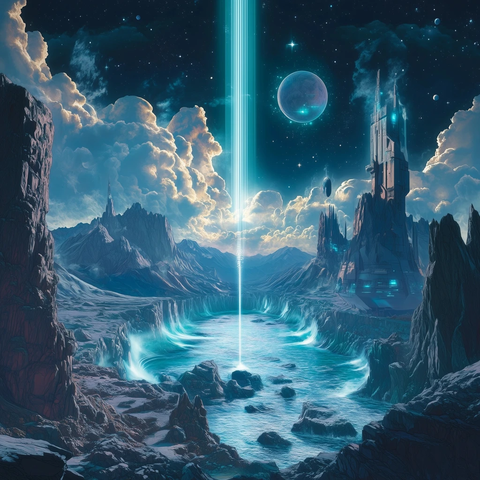 宇宙山河神秘光影