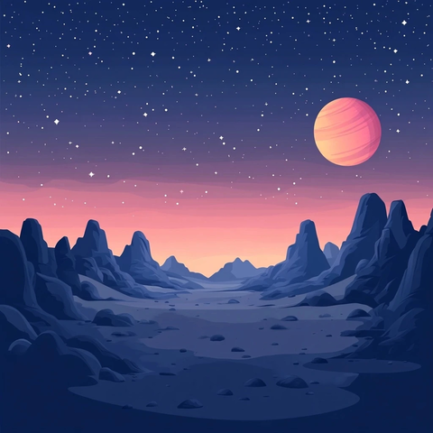 星空岩石地貌远景行星