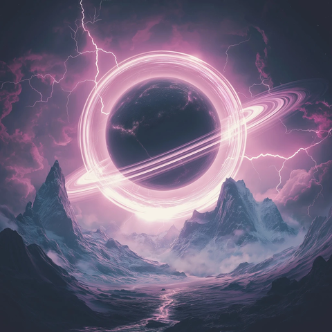 环形行星与闪电山脉
