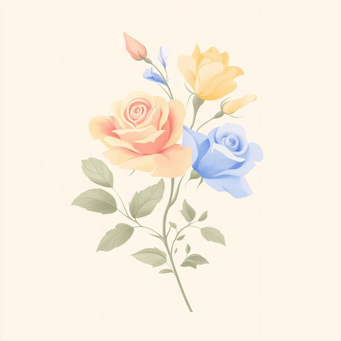 贝儿与野兽花朵标志